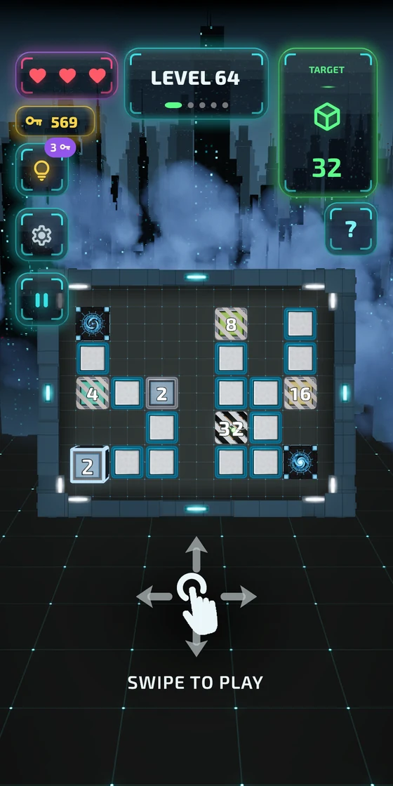 Level 64: a board with a two-way portal pair